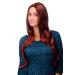 WIG ME UP - Wig brown red-brown mahogany-medium brown mix straight very long strict parting hair replacement 80 cm 3217-3003