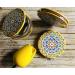 Turkish Metal Compact Mirror - Small Round Mirror with Magnetic Close, 1x & 2x Magnification for Handbags - Bright & Funky Geometric Pattern - Ideal for Travel and Commutes - Buy Online on GoSupps.com
