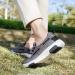 OrthoComfoot Women's Boat Shoes with Arch Support - Comfortable Slip-On Loafers for Plantar Fasciitis Relief - 9-9.5 W1 Black/Grey - Buy Online on GoSupps.com