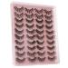 20 Pairs 3D Faux Mink False Eyelashes ALPHONSE - Natural Wispy Look, Volume Pack with 5 Styles, 16-20MM Fluffy Long Thick Lashes - Mixed Baby Pink - Buy Online on GoSupps.com