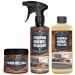 Furniture wax furniture oil & furniture cleaner as a savings set for wooden surfaces plastic surfaces synthetic leather natural and artificial stones leather surfaces Urban Forest (savings set cleaner+wax+polish)