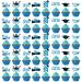 Graduation Cupcake Toppers 2023 Glitter Class of 2023 Cupcake Toppers Supplies Class of 2023 Congrats Grad Cap Diploma Cupcake Picks for Graduation Party Decorations 2023-24Pcs (Blue)