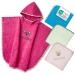 My Stitchery Badeponcho children with names embroidered Oeko -Tex Standard 100 - Personalized hooded towel made of pure cotton with embroidered name and motif (pink)