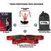 Stretching Strap with Loops - Non Elastic Yoga & Physical Therapy Band - 10 Loops for Flexibility & Exercise - Red - Buy Online on GoSupps.com