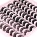 False Eyelashes Bulk 30 Pairs Russian Strip Lashes D Curl 6 Styles Faux Mink Lashes 15mm-18mm Fluffy Fake Eyelashes Pack Wholesale by Pawotence