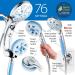 High Pressure 6-in-1 Aquassage by AquaCare - 76-mode Combo Showerhead with Hand Shower, Body Brush, Hair Brush & Arm in One! Stainless Steel Hose, Brush Holder - All-Chrome - Buy Online on GoSupps.com