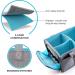 Mollieollie Premium Baby Diaper Caddy Organizer | Portable Nursery & Craft Storage Bin | Car Seat Tote with Zipper Pocket | Teal/Rose - Buy Online on GoSupps.com