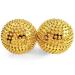 2x DBT skills hedgehog ball |Magnetic high stress acupressure ball |For stress relief or massage |against tension and for more mobility and concentration (gold) gold 47 mm