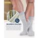 Bamboo Diabetic Neuropathy Socks - 6 Pairs for Women & Men | Size 6-9 and 9-11 | Comfortable Bamboo Material | Black White Beige Aqua Blue Navy - Buy Online on GoSupps.com