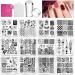 Biutee Nail Stamping Plates Set - 12pcs Image Plates with Stamper, Scraper, and Storage Bag - Nail Art Stencil Tool Kit - 14 Piece Set - Buy Online on GoSupps.com