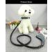 Newtensina Dog Collar and Lead Set Nylon Straps Woven Bling Collar Leather Diamante Puppy Collar with Leash for Dogs - Blue - S S Blue - Buy Online on GoSupps.com