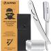 Asipro razor men with etui & 10 change blades barber knife straight razor ideal beard knife men set barber razor razor razor blade hairdresser razor with changing blades 1 piece (1 Pack) silver