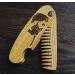 B4K Premium Handmade Wooden Comb for Men | Travel-Sized Multifunctional Pocket Comb for Hair Beard & Mustache | Perfect for Oils & Balm - Engraved Oak Gentlemen - Buy Online on GoSupps.com