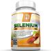 BRI Nutrition Selenium - Natural Antioxidant Supplements Helps to Fortify Immune System, Maintain Heart Health & Combat Free Radical Damage - 200mcg, 180 Vegetable Cellulose Capsules 180 Count