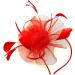 Ladies Large Feather Aliceband Fascinator Weddings Races Royal Ascot Headband (Red) - Buy Online on GoSupps.com