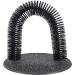 FiNeWaY Cat Scratch Arch Kitten Massaging Scratching Scratcher Pet Arch Self Grooming Groomer Shedding Soft De- shedding Bristles Play Post Sisal Nip With Catnip - No More Hair Balls And Shedding Grey - Buy Online on GoSupps.com