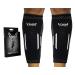 Venom Calf Brace Compression Sleeves (Pair) - Elastic Support Socks for Pain Relief  Strain  Sprain  Shin Splints  Muscle Tear  Cramps  Running  Basketball  Football  Soccer  Men  Women Black X-Large