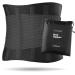 Vitalbak back bandage for women and men |Helps with injuries and relieves hip and back pain |Back support belts for the lumbar spine with two settings (black s) s black