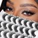 Ahrikiss Fluffy Cat Eye False Eyelashes - 14 Pairs Natural Volume 17mm Lightweight Curly Lashes - P01 14P-P01 for Stunning Eyes - Buy Online on GoSupps.com