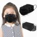 Kids 3-Ply Disposable Face Masks - 100 PCS Black Safety Masks with Adjustable Nose Clip & Ear Loops for School & Travel - Buy Online on GoSupps.com