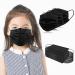 Kids Disposable Face Masks 3-Ply Protective 100 PCS Black Safety Breathable Mask Cover for Boys Girls with Adjustable Nose Clip & Elastic Ear Loop Great for School/Kindergarten/Travel