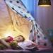 Relaxdays Children's Room Lamp - Starry Sky Hanging Lampshade for Boys & Girls | E27 Mint Fabric Shade - Buy Online on GoSupps.com