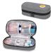 Curmio cooling bag for adrenaline adrenaline storage bag travel bag for insulin or adrenaline accessories such as AUVI-Q epipen and pill bottles.(Without accessories) gray