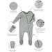 Ribbed Cotton Zip Up Baby Sleepsuits - Unisex Newborn Clothes 12-18 Months Sage - Buy Online on GoSupps.com
