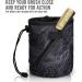 Survivor Chalk Bag with Topo Map Design - Drawstring Closure, 2 Pockets, Brush Holder - Ideal for Climbing, Bouldering, Gymnastics - Black - Buy Online on GoSupps.com