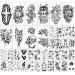 Yazhiji 40 sheets large sexy flowers collection waterproof temporary tattoos lasting fake tattoos for women and girls.