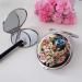 Mother of Pearl Dual Folding Makeup Compact Mirror - Apricot Flower Butterfly Mirror - Buy Online on GoSupps.com