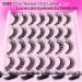 JIMIRE Cat Eye Russian D Curl Strip Lashes Fluffy 3D Faux Mink Lashes Look Like Eyelash Extension 14MM Wispy Cat Eye Fake Lashes 14 Pairs Pack Natural Russian Strip - Buy Online on GoSupps.com