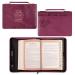 Christian Art Gifts Bible cover made of synthetic leather with handle for women: Walk by Faith - 2 Corinther 5: 7 Inspirational Bible verse with zip and bag chestnut brown medium