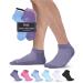 Pembrook Diabetic Socks for Women and Men - 6 Pairs Ankle Low Cut Seamless Diabetic Socks Women | Neuropathy Socks for Women | Womens Diabetic Socks Medium Bright Colors 1 - 6 Pairs