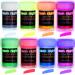 neon nights Glow-in-The-Dark Paint - Multi-Surface Acrylic Paints for Outdoor and Indoor Use on Canvas & Walls - Gifts for Artists - Phosphorescent - Stocking Stuffers for Boys and Girls