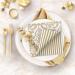 Buy PAW 3-Layer Paper Napkins | 33x33 cm | 20 pcs | Dual-Sided Mosaic Dog Design | Perfect for Birthdays Weddings & Celebrations | Portuguese Tiles Stripe (Gold) - Buy Online on GoSupps.com