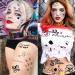TASROI Harley Quinn Temporary Tattoo Stickers - Set of 5 Sheets for Men and Women, Suicide Squad and Birds of Prey Inspired, Perfect for Halloween and Cosplay - Buy Online on GoSupps.com