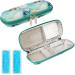 Belle vous insulin cooling bag travel set with 2 reusable cooling packs - diabetes pocket for insulin pen & other diabetic utensils - portable medication cooling box with light blue design