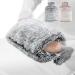 OBQO hot water bottle with a soft cover |2.0 liters large hot water bottles fluffy natural rubber leak -proof pick -up design hand warmer bed bottle heat bottle Gift for children adults (gray)