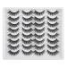 JIMIRE 16 Pairs False Eyelashes Fluffy Natural Fake Lashes 3D Volume Lashes Pack for Cat-Eye Look A- Classic Cat-Eye
