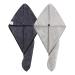 2 Pack Super Absorbent Microfiber Hair Drying Towels - Quick Dry Turban Wraps (Dark & Light Gray) - Buy Online on GoSupps.com