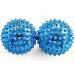 2x DBT skills hedgehog ball |Magnetic high stress acupressure ball |For stress relief or massage |for tension and for more mobility and concentration (light blue) light blue 32 mm