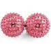 2x DBT skills hedgehog ball |Magnetic high stress acupressure ball |For stress relief or massage |for tension and for more mobility and concentration (rose gold) pink 32 mm