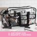 Large Clear Makeup Organizer Bag with Sturdy Zipper, Adjustable Strap, and 4 Exterior Pockets - 17 x 9 x 10 - Ideal for Toiletries - Large Cosmetic Bag - Buy Online on GoSupps.com
