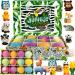 Bath Bombs for Kids with Toys Inside - Set of 12 Organic Bubble Bath Fizzies with Jungle Animal Toys. Gentle and Kids Safe Spa Bath Fizz Balls Kit. Birthday Gifts for Boys, Girls 12 Count (Pack of 1)