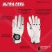 Zero Friction Ultra Feel Cabretta Golf Glove - Padded Fingers & Palms for Reduced Tension - New Verb White | International Shipping - Buy Online on GoSupps.com