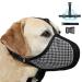 Muzzle for large dogs breathable dogs muzzle pet mask dog muzzle with reflective & adjustable strap dog mucky basket to prevent eating biting chewing XXL network + fabric
