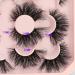 Pooplunch 25MM Fluffy Mink Eyelashes | 8D Volume Dramatic Fake Lashes | 5 Pairs Wispy Long Lashes for All Occasions - Buy Online on GoSupps.com