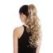 WIG ME UP - DM44-V-16/22 hairpiece braid ponytail long curls wetlook streaked blonde mix 55 cm blonde mix (16/22)