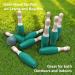 Sterling Sports Wooden Lawn Bowling Set - 9 Skittles, Carrying Bag - Indoor/Outdoor Game - Green/Turquoise and Gray - Buy Online on GoSupps.com